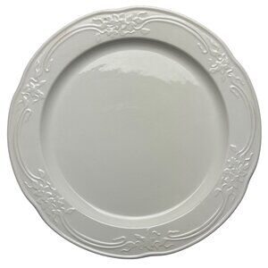 Steelite International White Embossed Dinner Plate 11.75 Inches Set of 8